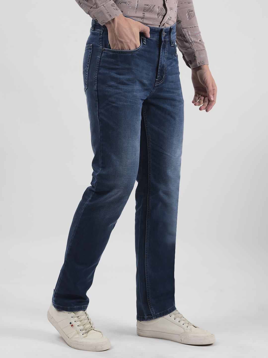 Numero Uno Men Solid Blue Jeans